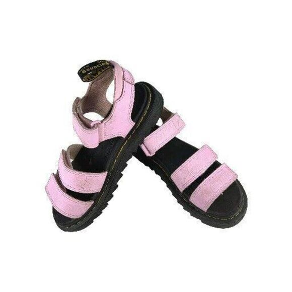 Dr. Martens Klaire J Kids Sandals US 3 Pink Strappy Open-Toe Shoes - Picture 1 of 10